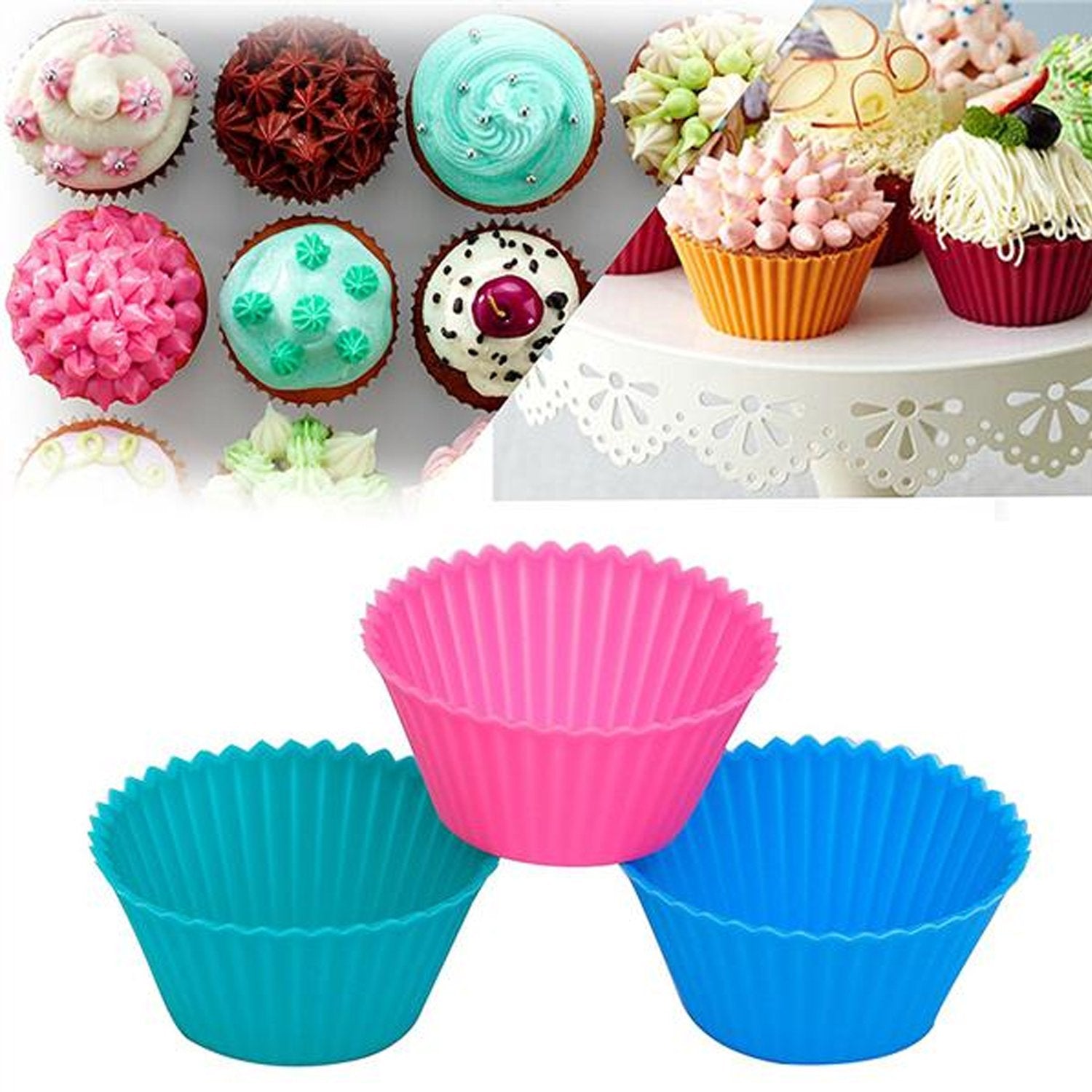 0700 Silicone Cupcake Shaped Baking Mold Fondant Cake Tool Chocolate Candy Cookies Pastry Soap Moulds 0700 Silicone Cupcake Shaped Baking Mold Fondant Cake Tool Chocolate Candy Cookies Pastry Soap Moulds